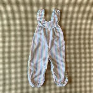 Vintage Carter's pastel stripes overalls/jumpsuit.
Made in USA